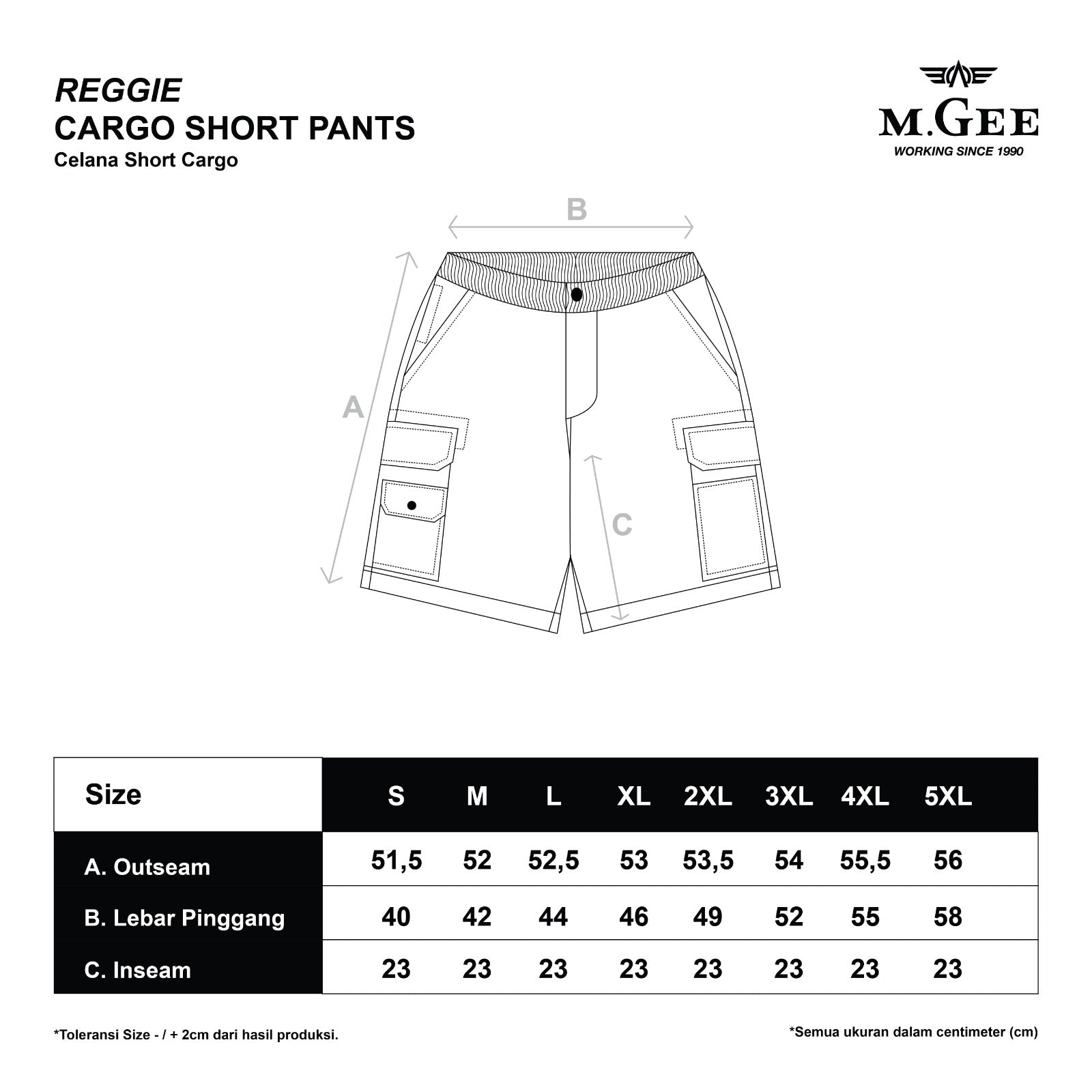Short Pants Cargo Reggie C001 Light Grey
