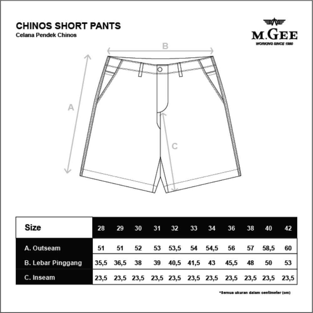 M.Gee Celana Pendek Basic Celana Pendek Pria Rico C005 Mustard