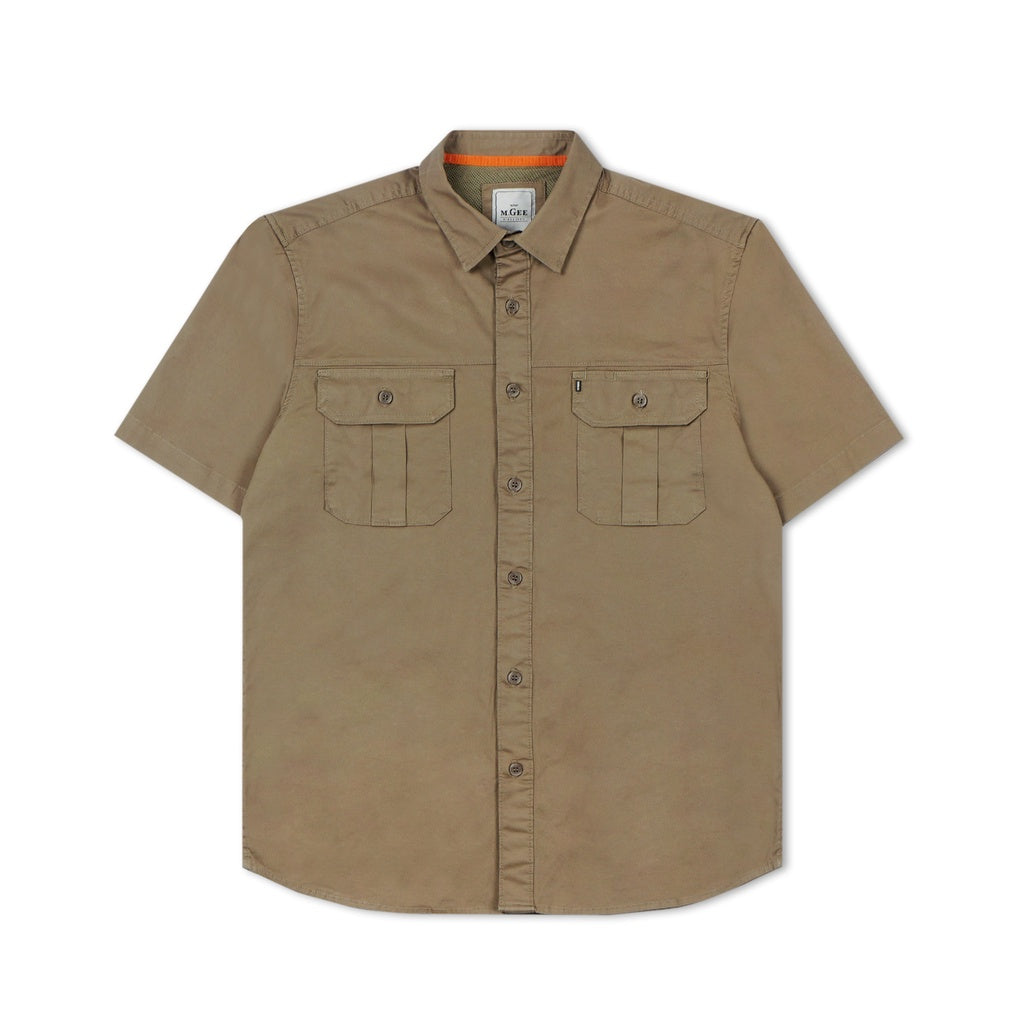 M.GEE Kemeja Outdoor Lengan Pendek Pria Mgee TUDOR C003 LIGHT OLIVE