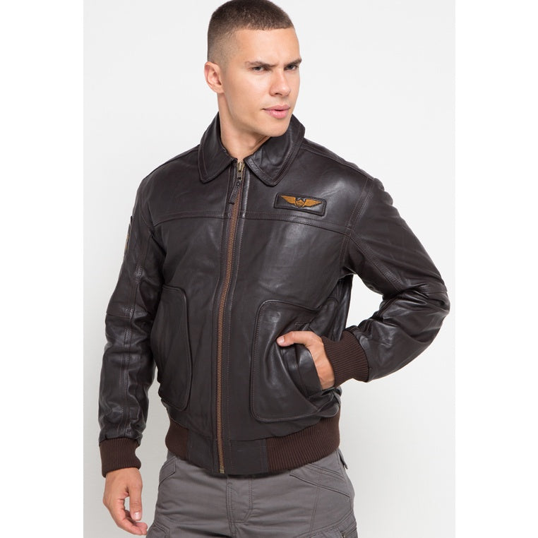 Jaket Kulit Original JACK C501 Brown