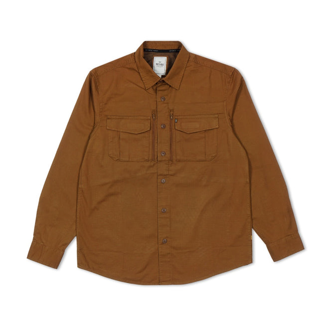 Shirt Long Sleeve GORDON Light Brown