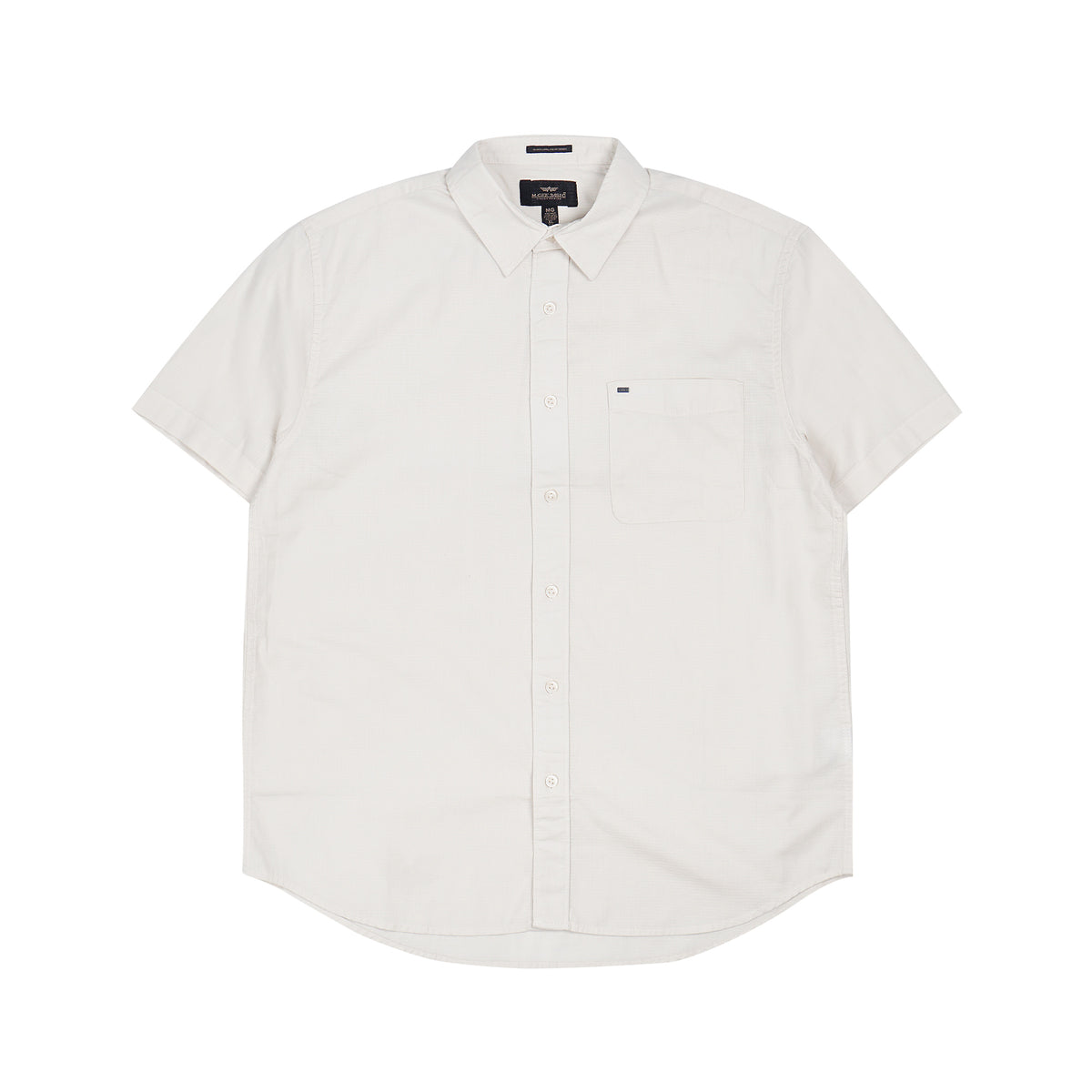 MGee Kemeja Lengan Pendek Ribstop Casual M gee Stanley C001 Cream