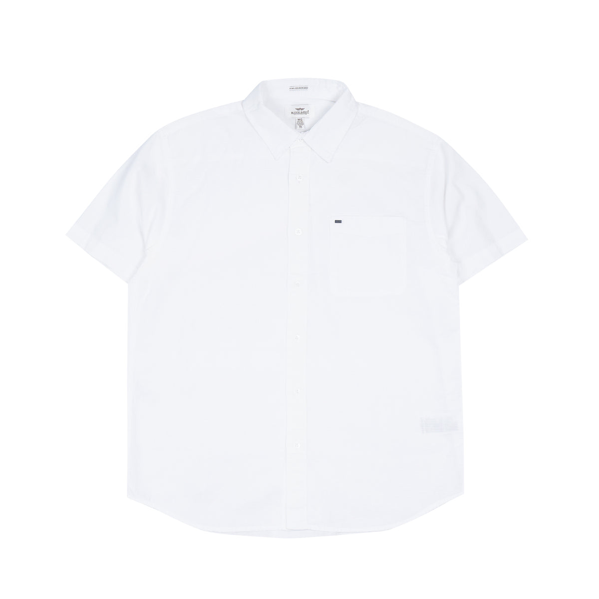 MGee Kemeja Lengan Pendek Ribstop Casual M gee Stanley C001 White