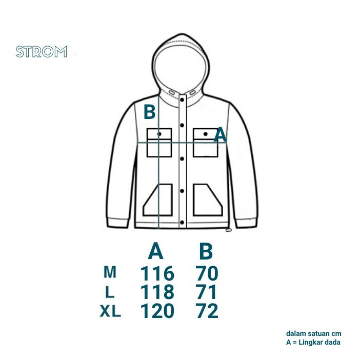 Jacket Parka Anorak Strom C001 Black