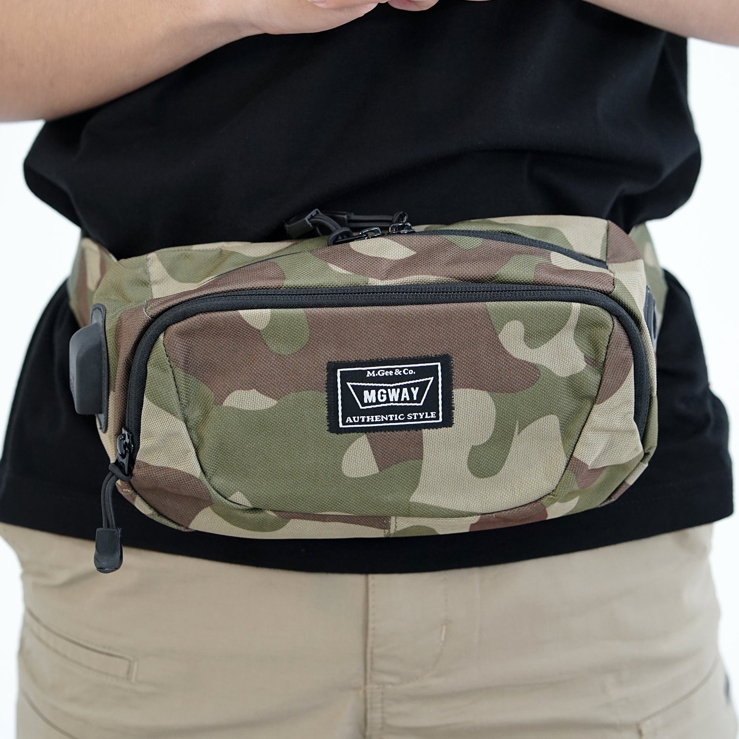 Tas Pinggang Punggung Pria Waistbag Crossbody MGway Mizuki Green 02 Green