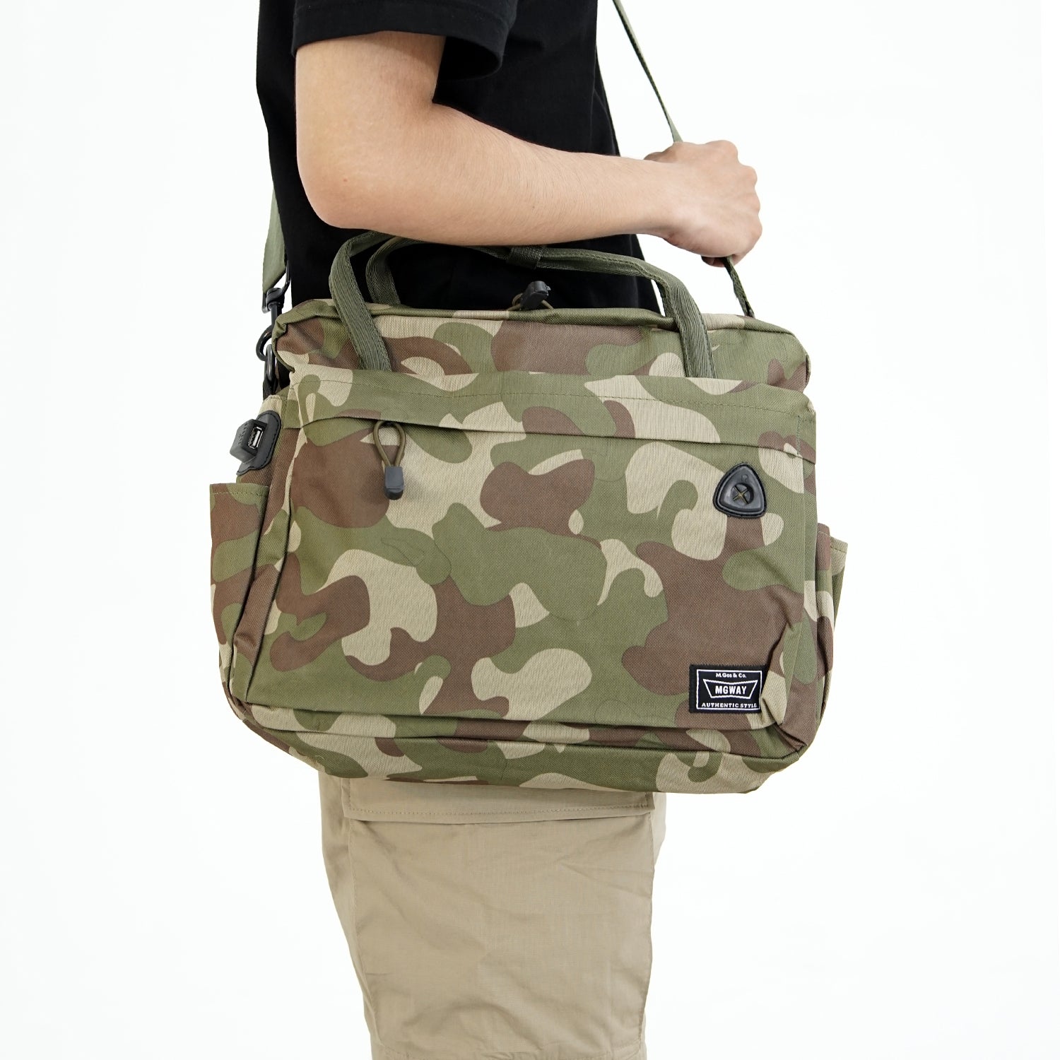 Tas Slingbag Pria Selempang Besar MGway Kane Sage