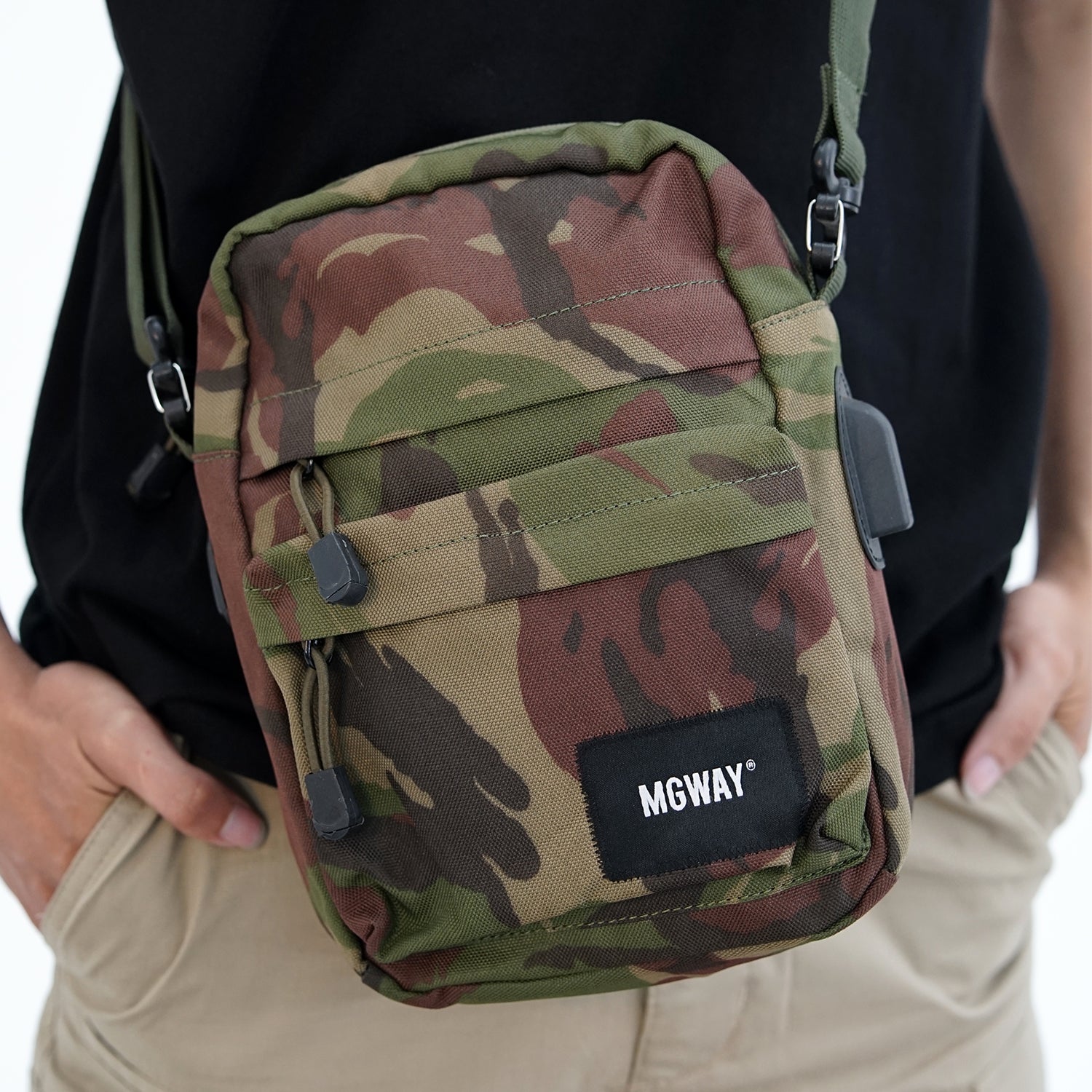Tas Slingbag Pria Selempang Stylish MGway Kenji Green