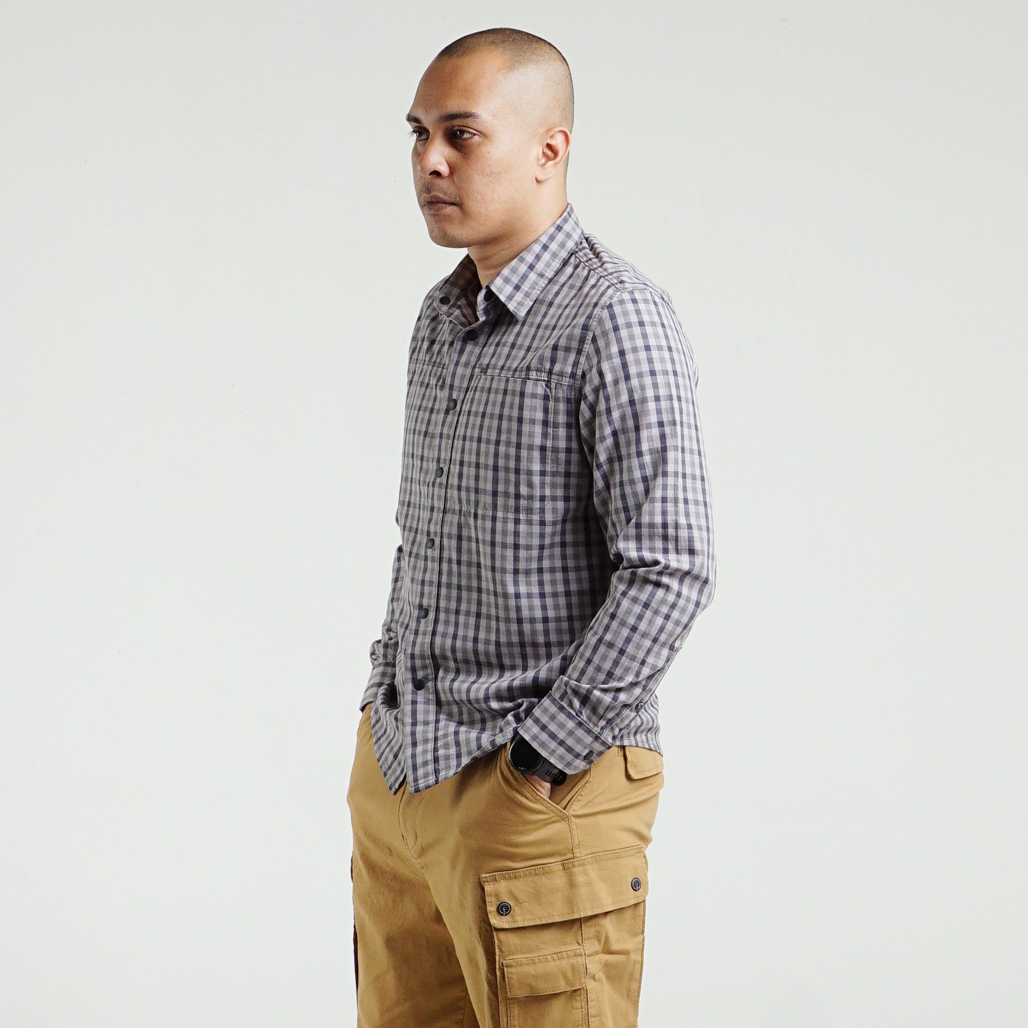 Shirt Long Sleeve Texas C028 Grey