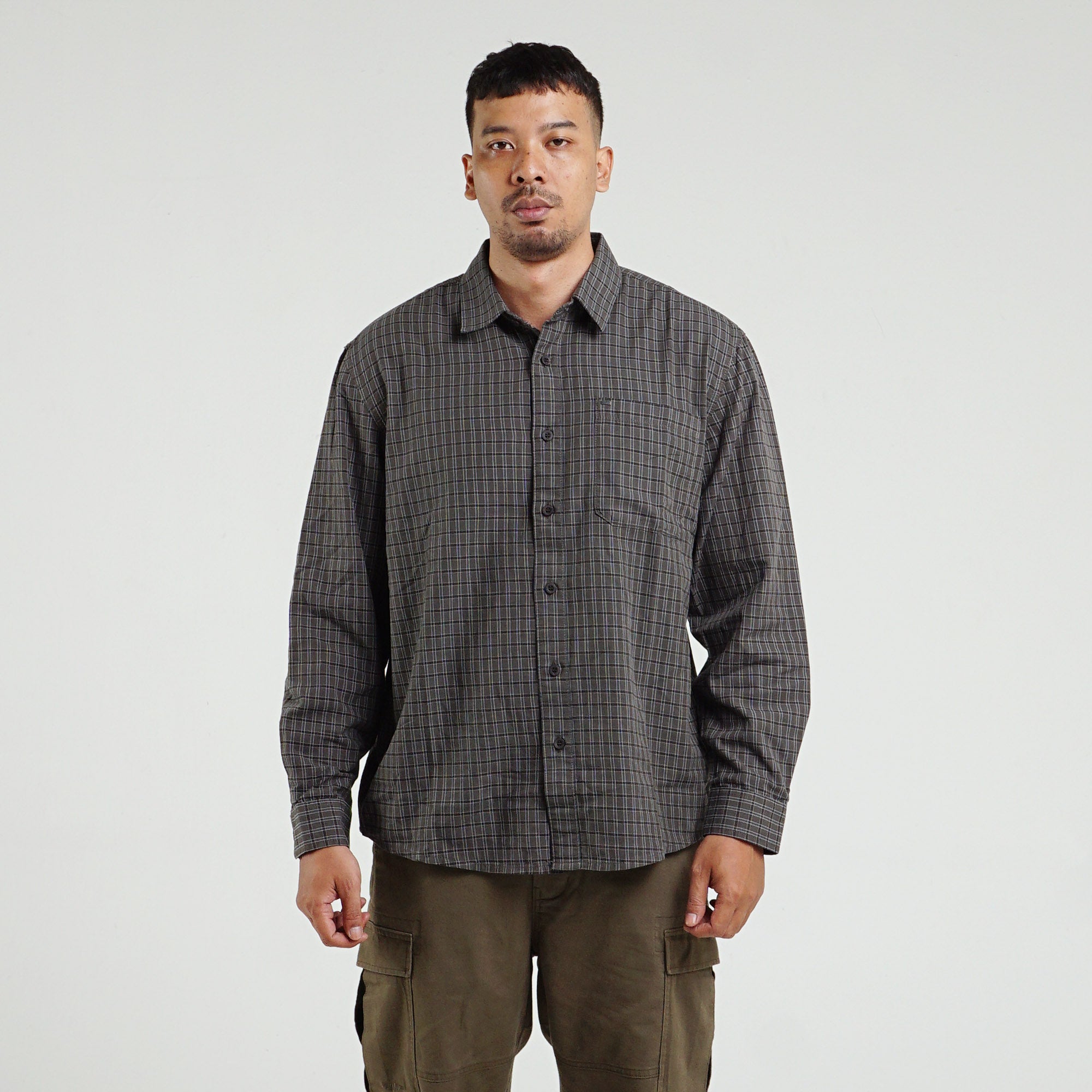 Shirt Long Sleeve Texas C031 Dark Green