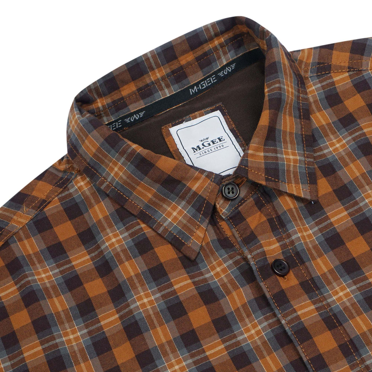 MGee Kemeja Lengan Panjang Pria M Gee Texas C035 Brown
