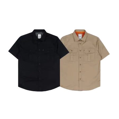 Kemeja Tudor C004 Black & Khaky