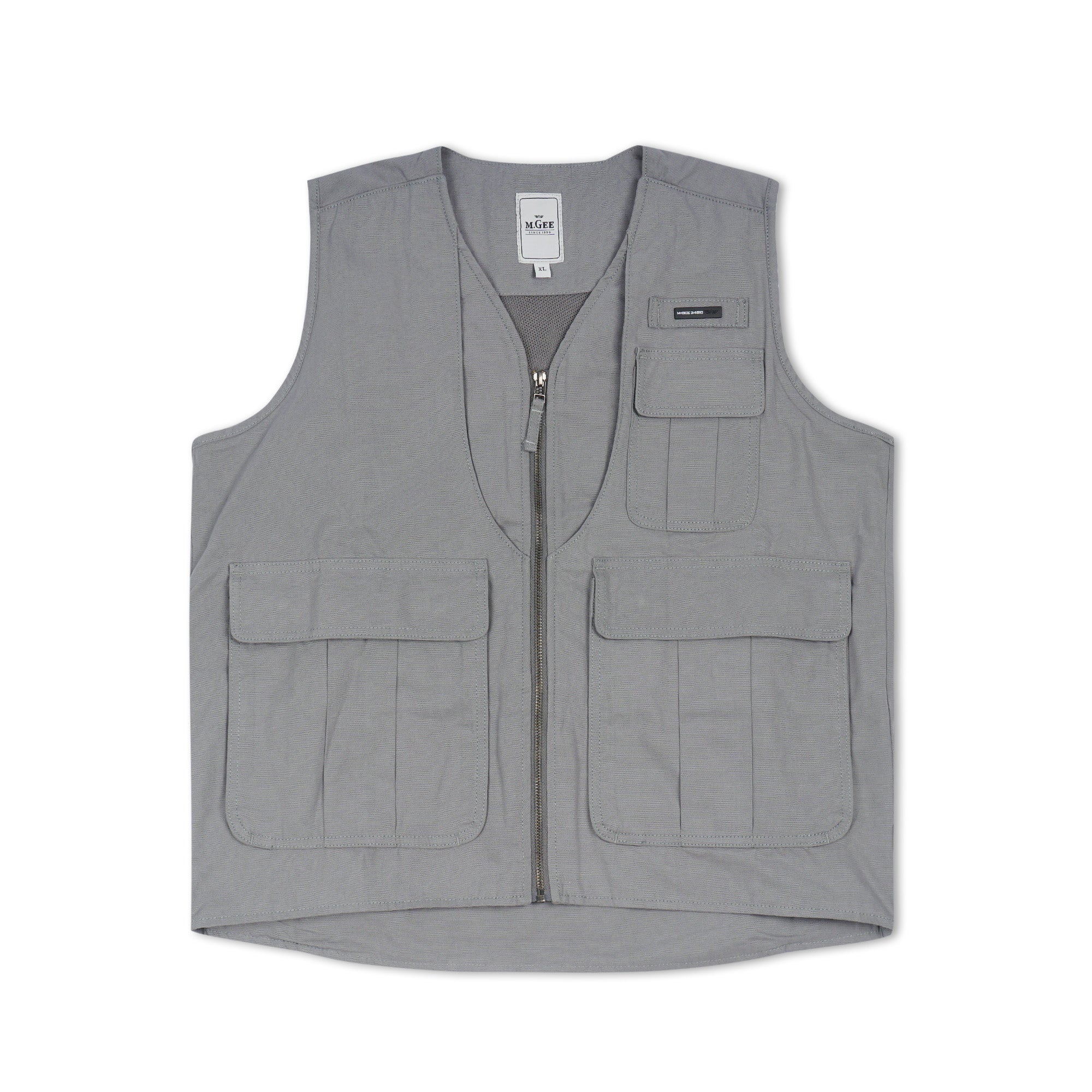 MGee Jaket Rompi Vest Pria Mgee West C001 Light Grey
